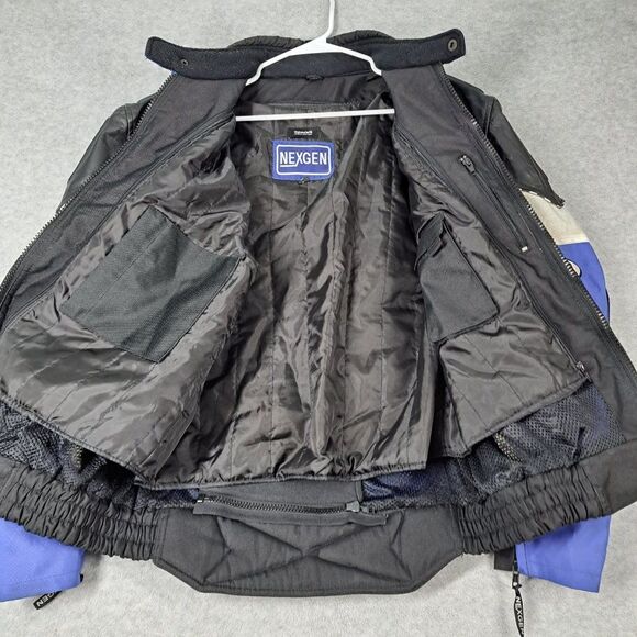 Nexgen Motorcycle Jacket Mens Large Cordura Thinsulate Leather Padded Waterproof - Picture 10 of 15